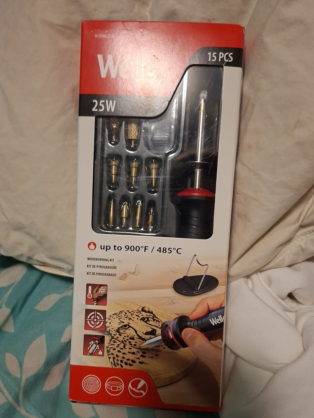 Weller 25W Woodburning Kit in Black and Red - 15-Piece Set